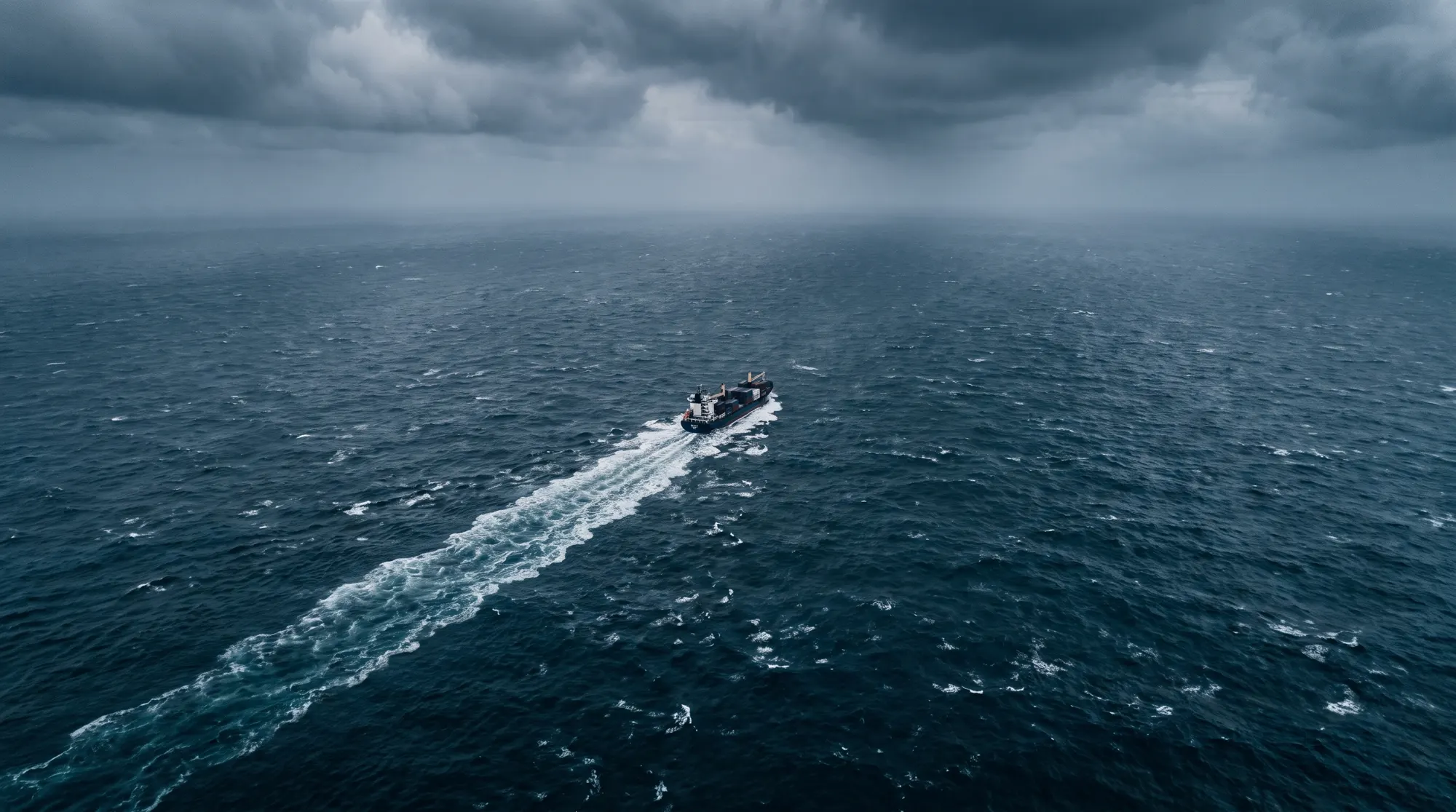 Luchtfoto — Open zee, gemaakt met Pilot X